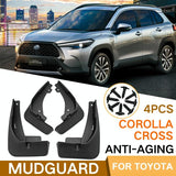 For Toyota Corolla Cross 2020 4Pcs / Set Car Auto Soft Plastic Splash Flaps Fender Guard - Side View