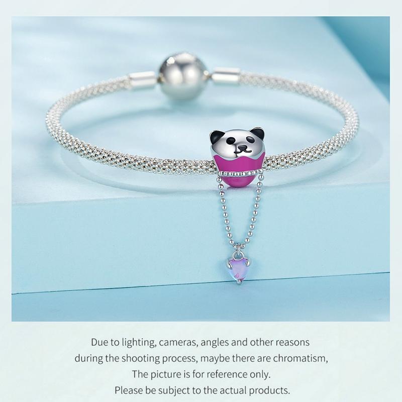 925 Sterling Silver Adorable Hot Air Balloon Bracelet Charm