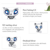 925 Sterling Silver Charming Fox Bead For Diy Bracelets & Necklaces - Rear View