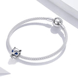 925 Sterling Silver Charming Fox Bead For Diy Bracelets & Necklaces - Low Angle
