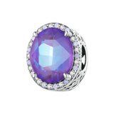 925 Sterling Silver Symphony Purple Moonlight Gemstone Diy Bracelet - Front View
