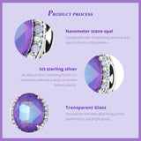 925 Sterling Silver Symphony Purple Moonlight Gemstone Diy Bracelet - Rear View