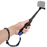 Extendable Monopod for Gopro and Other Action Cameras - 19-49cm - Front View