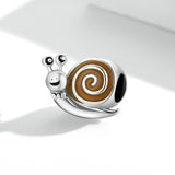 925 Sterling Silver Snail Bead Bracelet / Necklace Accessory - Side View