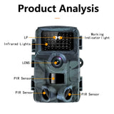 4k Infrared Night Vision Hunting Camera with 2 Lcd Screen - 45-Degree Angle