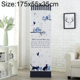 Cat and Bird Fabric Dust Cover for Vertical Cabinet Ac - 175x55x35cm - All-inclusive - Front View