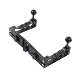Adjustable Dual Handheld Lamp Arm for Action Cameras - Side View