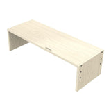 Natural Wood Monitor Stand - Compact Design - Front View