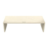 Natural Wood Monitor Stand - Compact Design - Side View