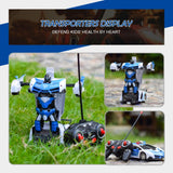 Remote Control Police Car - 4 Channels Deformable Toy - Extra Image