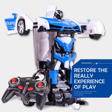 Remote Control Police Car - 4 Channels Deformable Toy - Extra Image