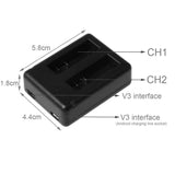 Usb Dual Battery Charger for Xiaomi Xiaoyi Ii 4k Camera - 45-Degree Angle
