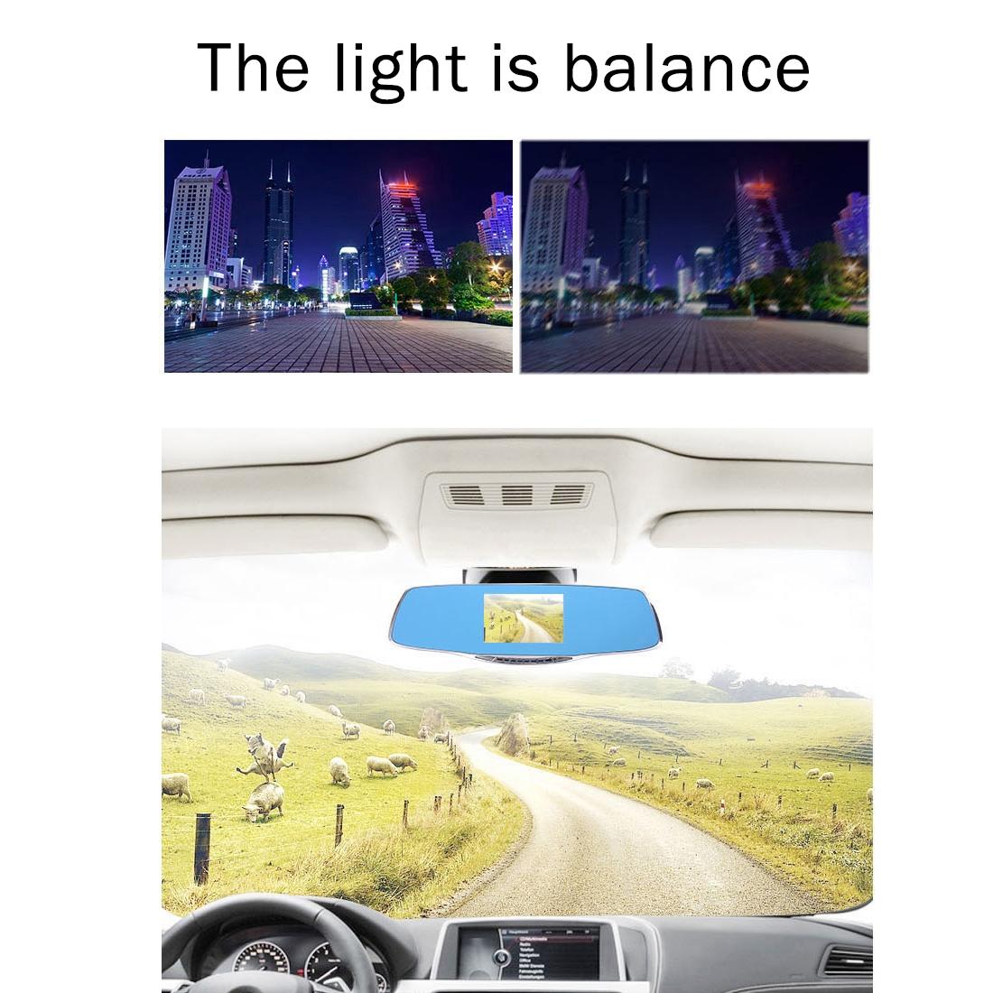4.3 Hd 1080p Rearview Mirror Vehicle Dvr with Screen Display