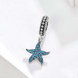 925 Sterling Silver Starfish Pendant Charm For Women'S Diy Bracelets - Side View
