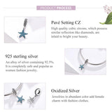 925 Sterling Silver Starfish Pendant Charm For Women'S Diy Bracelets - Rear View