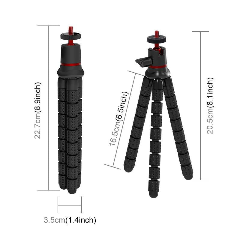 Flexible Mini Octopus Tripod with Remote for Slr Gopro Cellphone