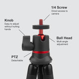 Flexible Mini Octopus Tripod with Remote for Slr Gopro Cellphone - Top-Down View