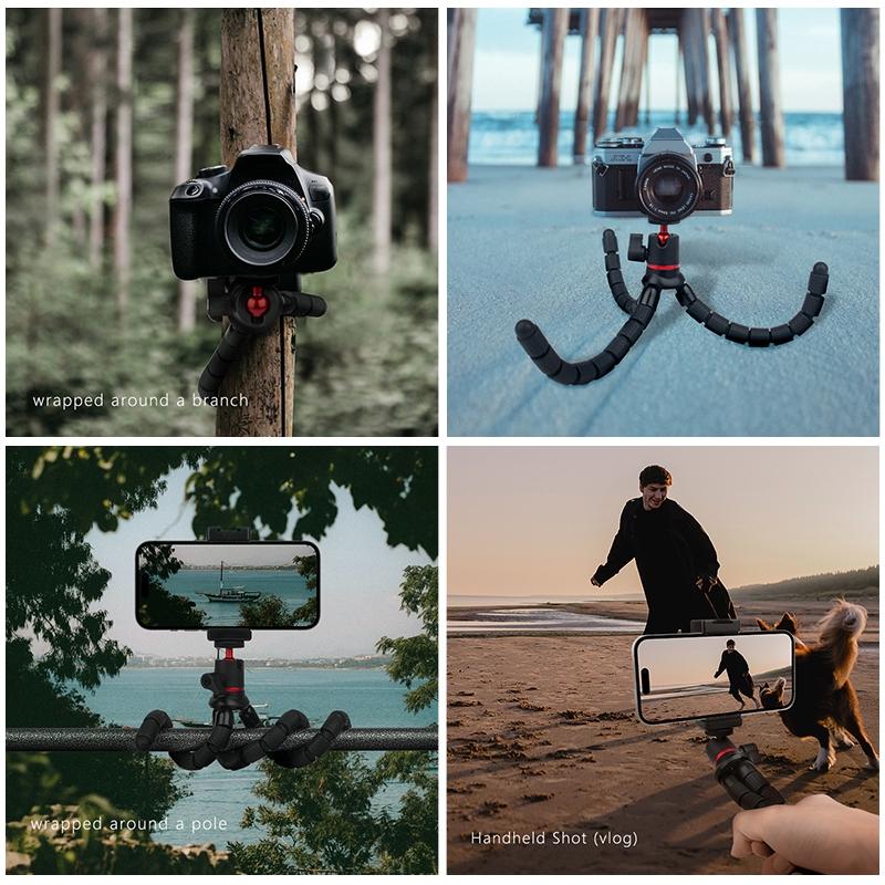 Flexible Mini Octopus Tripod with Remote for Slr Gopro Cellphone