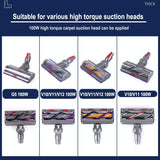 Powerful 100w Suction Head for Dyson V10 / V11 with V-ball Wheels - Rear View