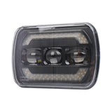 1 Pair 7 Inch Car Square Headlight Work Light - Front View