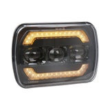 1 Pair 7 Inch Car Square Headlight Work Light - Side View