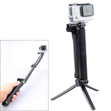 Extendable Monopod Tripod for Action Cameras - 3 Way Multi Function - Front View