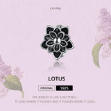 925 Sterling Silver Beaded Bracelet With Lotus Beads - Top-Down View