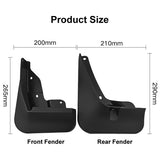 For Changan Uni-K 2021-2022 4Pcs / Set Car Auto Soft Plastic Splash Flaps Fender Guard - Top-Down View