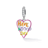 925 Sterling Silver Diy Heart Pendant For Bracelet Or Necklace - Side View