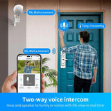 1080P Hd Wifi Smart Surveillance Camera With Two-Way Voice & Infrared Night Vision - A4 - Top-Down View