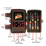 1080p Wildlife Hunting Camera with Night Vision for Outdoor Tracking - 45-Degree Angle