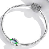 925 Sterling Silver Blue Lotus Bead Bracelet & Necklace Set - Close-Up Angle