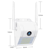 Wireless Wall Light Camera 2Mp Ip66 Waterproof Night Vision Remote Monitoring Voice Intercom Motion Detection 128Gb Memory Card - Top-Down View