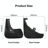 For Skoda Fabia Mk2 5J 2007-2011 4Pcs / Set Car Auto Soft Plastic Splash Flaps Fender Guard - Top-Down View