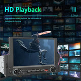 6.2 Inch Single Butt Carplay Car Monitor - Universal Wired Mp5 Player - Standard - Rear View