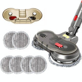 Electric Wet Dry Mopping Head with Water Tank for Dyson V15 - 6pcs Rag - Front View