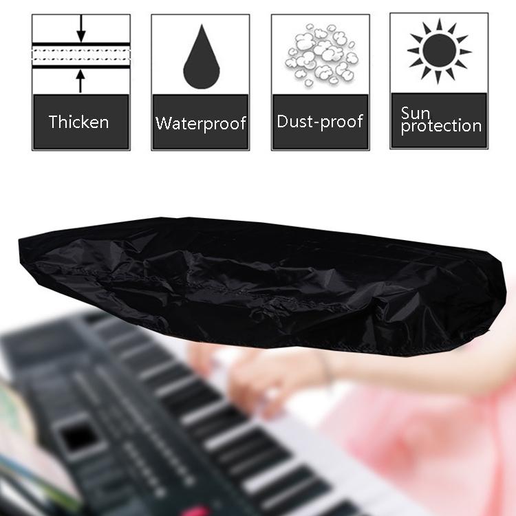 Water-repellent Electronic Keyboard Cover - 61 Keys Oxford Cloth Dust Drawstring