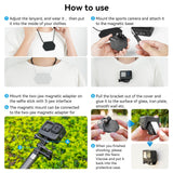 Quick Release Magnetic Camera Mount - Compact - Close-Up Angle