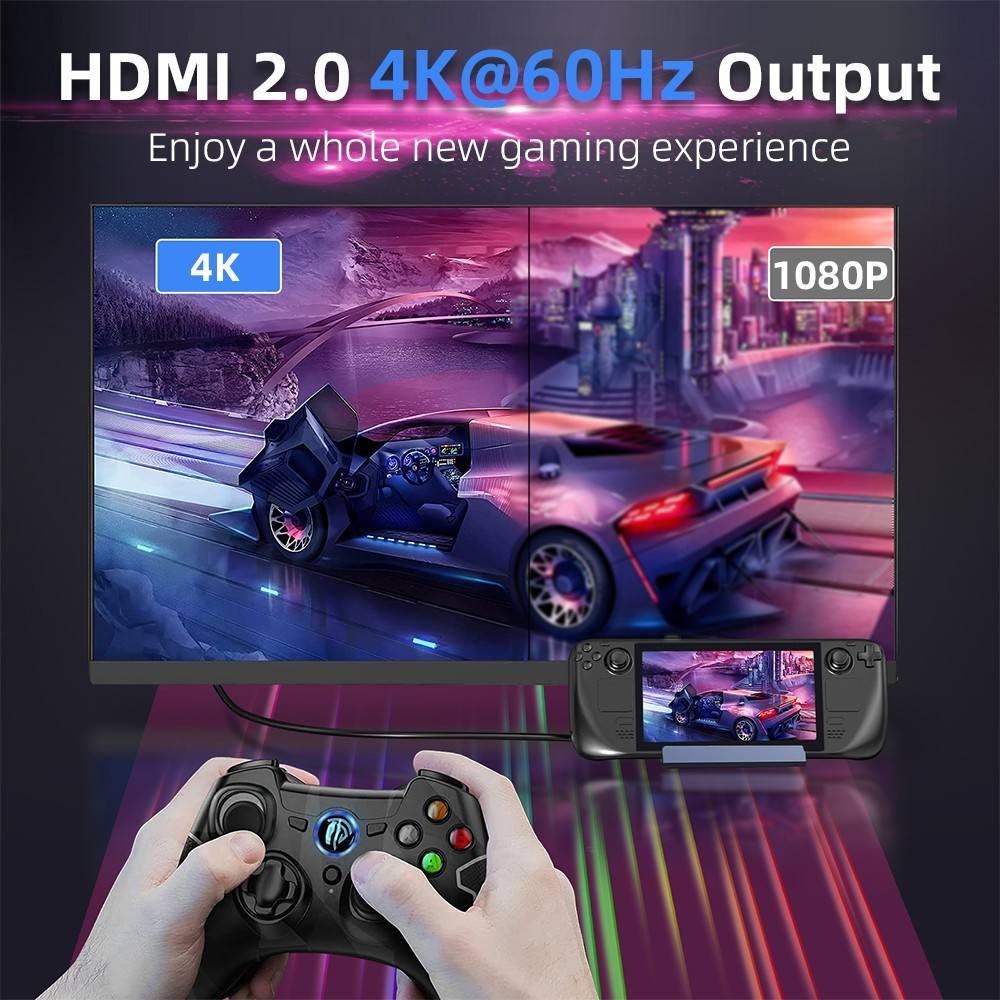 6-in-1 Steam Deck Expansion Dock with 4k Hdmi Output