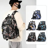 Lightweight 2-in-1 Backpack and Chest Bag for Men - Blue Football - Orange Honeycomb