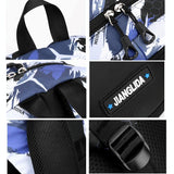 Lightweight 2-in-1 Backpack and Chest Bag for Men - Blue Football - Orange Honeycomb - Extra Image