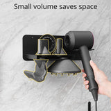 Wall Mounted Hair Dryer Holder For Bathroom Storage Upgraded Model - Rear View