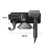 Wall Mounted Hair Dryer Holder For Bathroom Storage Upgraded Model - Low Angle