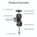 Versatile Dual Ballhead Magic Arm For Camera And Monitor Mounting - Tm-2