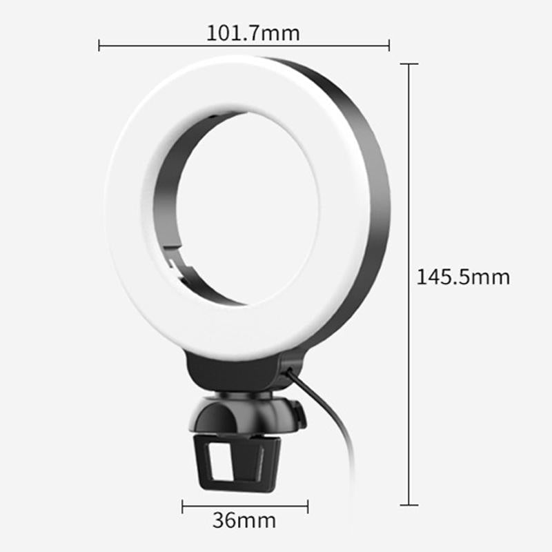 48leds Laptop Camera Beauty Ring Light - Clip Set 4-inch - Clip Set