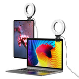 48leds Laptop Camera Beauty Ring Light - Clip Set 4-inch - Clip Set - Close-Up Angle