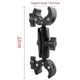 18cm Dual Head Motorcycle Handlebar Mount - 18Cm - Side View
