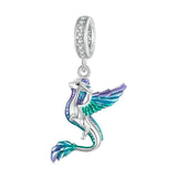 925 Sterling Silver Dragon Bracelet With Zircon Beads - Front View