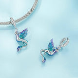 925 Sterling Silver Dragon Bracelet With Zircon Beads - Side View