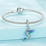 925 Sterling Silver Dragon Bracelet With Zircon Beads - 45-Degree Angle